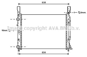 AVA QUALITY COOLING Радиатор, охлаждение двигателя RTA2469